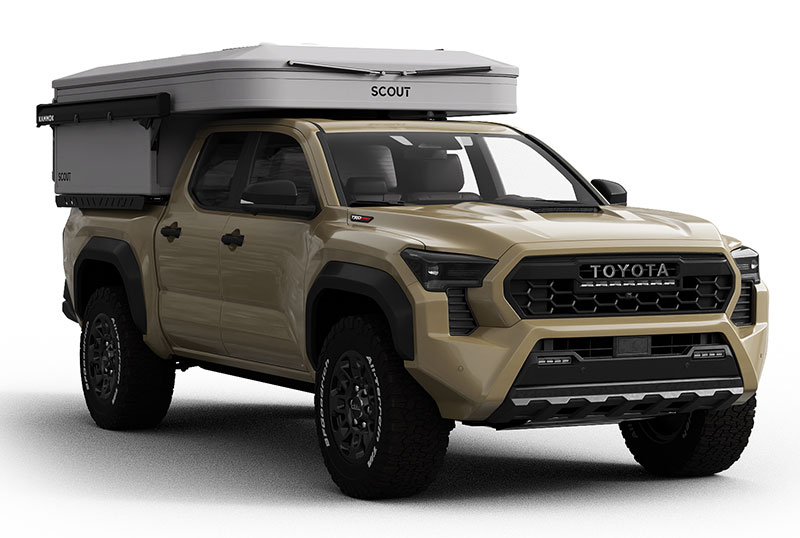 2025 Scout Pop Up Rendering Exterior Front Three Quarter Closed