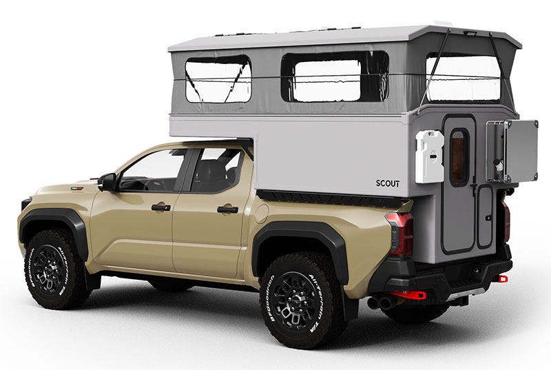 2025 Scout Pop Up Rendering Exterior Rear Three Quarter Open