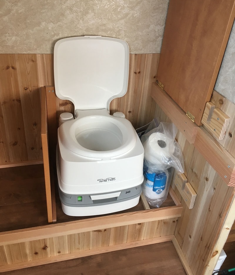 Bath Make Over Porta Potty Area