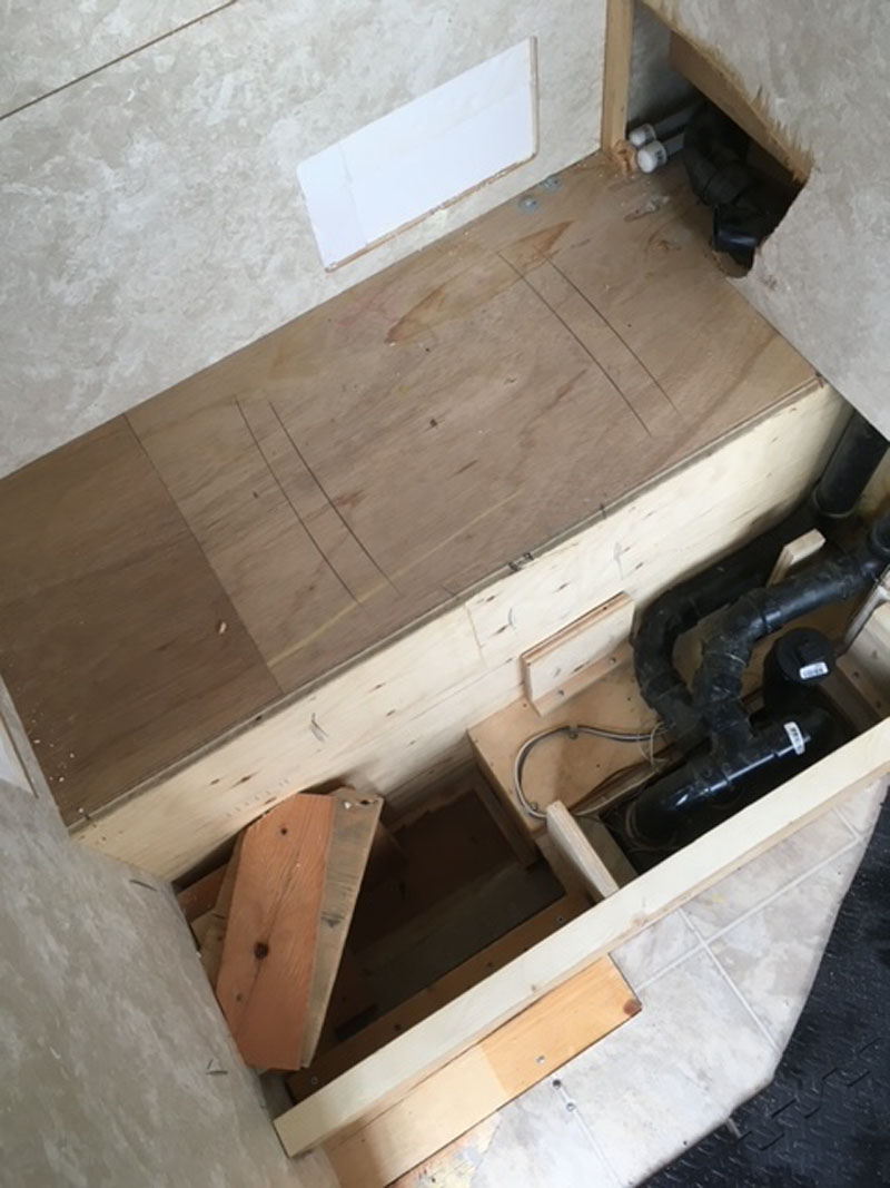 Bath Make Over Under The Floor