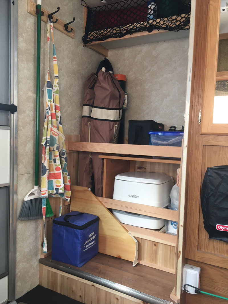 Camper Bath Make Over With Porta Potty