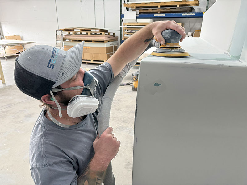 Supertramp Factory Sanding Fiberglass