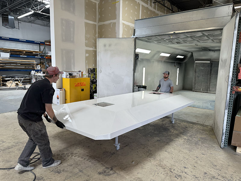 Supertramp Factory Sanding Roof Rolls From Paint Booth