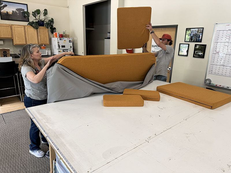 Supertramp Factory Sewing Bagging Cushions