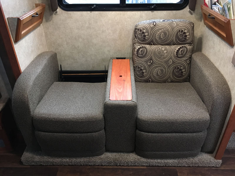 Theater Seating Truck Camper Installed