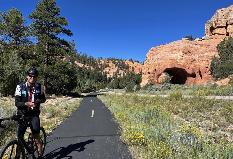 Biking And Hiking Path Running Next To Highway 12 At The Tunnel