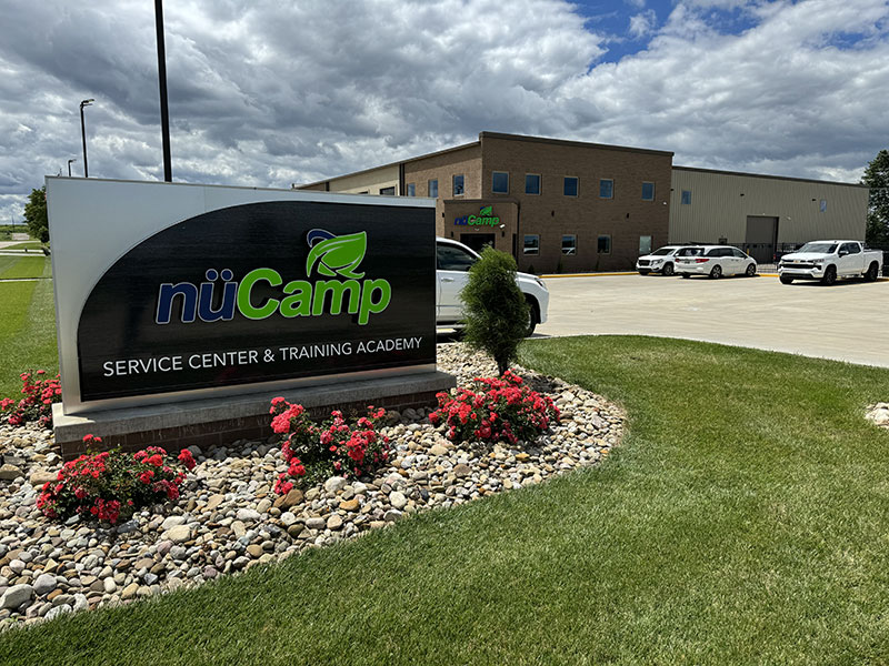 NuCamp Service Center Front Sign