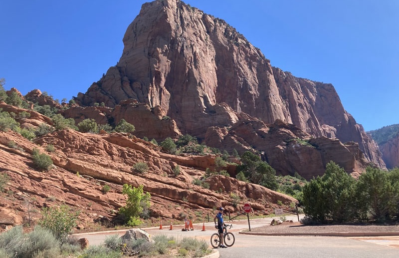 Road Block Due To The Road Damage On Kolob Canyon Road
