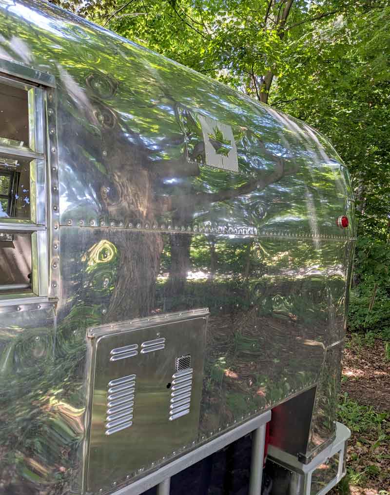 Canadian Flag On Side Of Camper