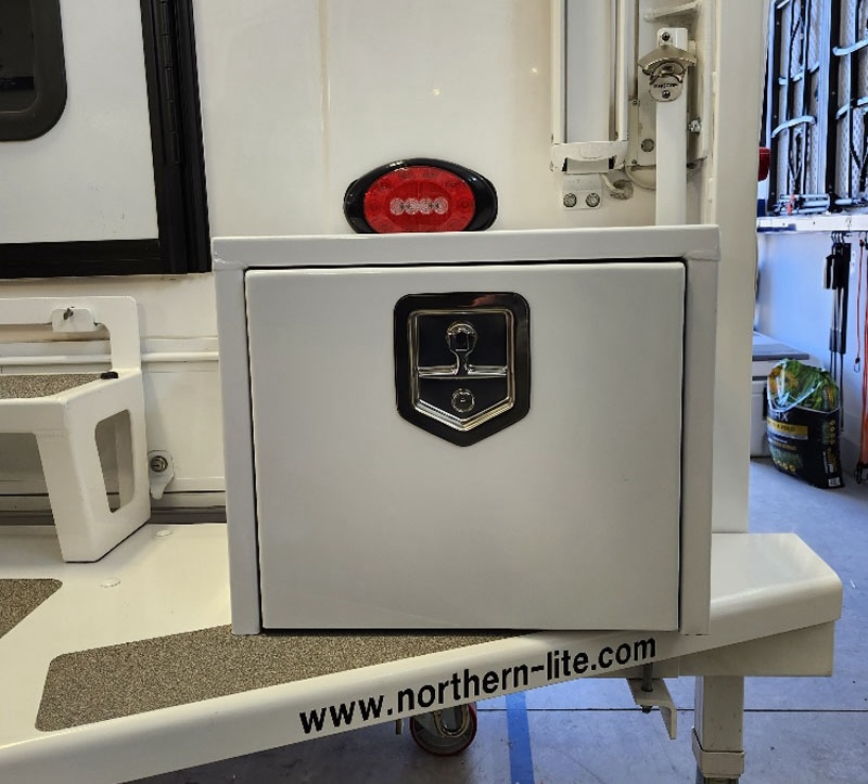 Exterior Storage Box Powder Coated White