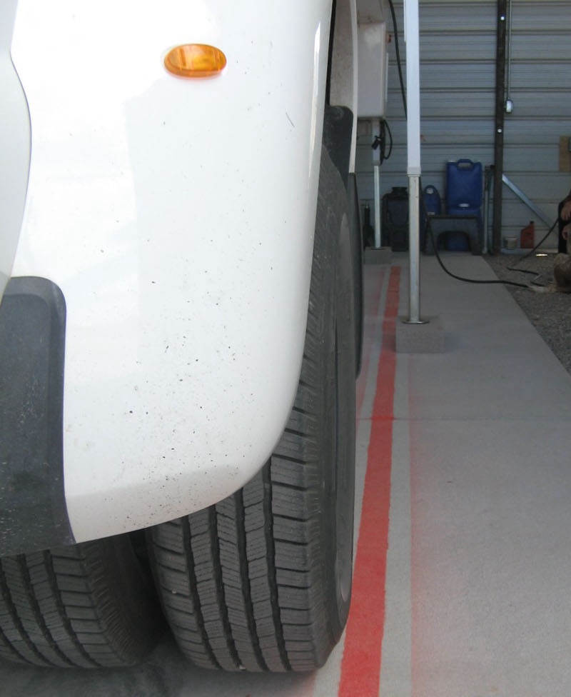 Loading Made Easy red paint line