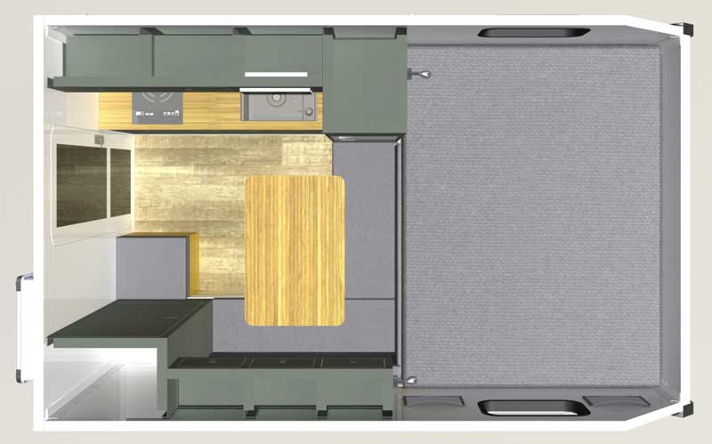 Outpost Truck Camper 6.5 Floor Plan
