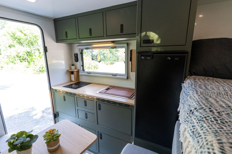 Outpost Campers Interior Kitchen Cabinetry