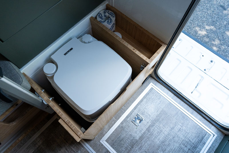 Outpost Campers Cassette Toilet Cubby