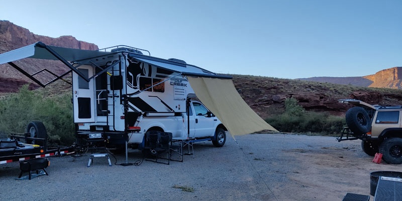 Shade Sail Awning Extension camping