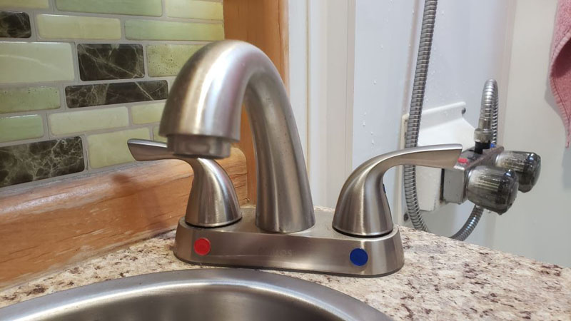Water Hot Cold Stickers Faucet In Camper