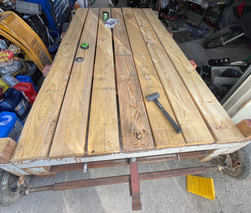 Camper Dolly From Old Jet Aircraft Dolly Wooden Platform