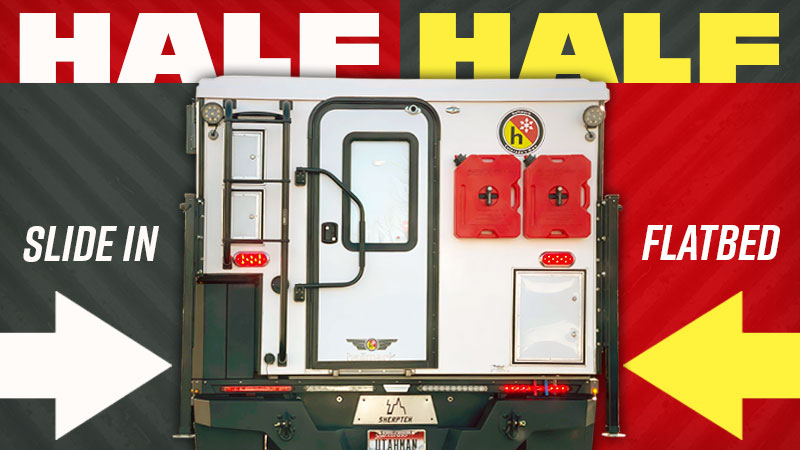 Half Slide In Half Flatbed Truck Camper