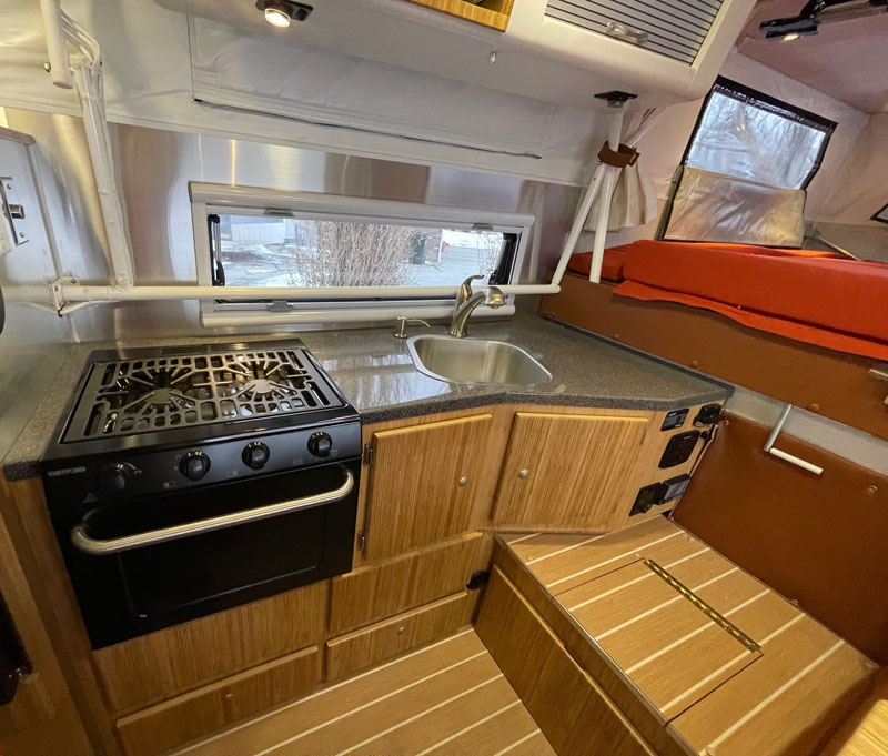Inside Hallmark Camper Kitchen