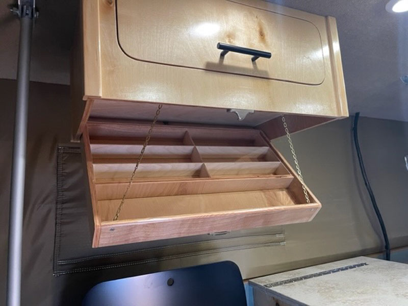 Inside Phoenix Camper Silverware Storage