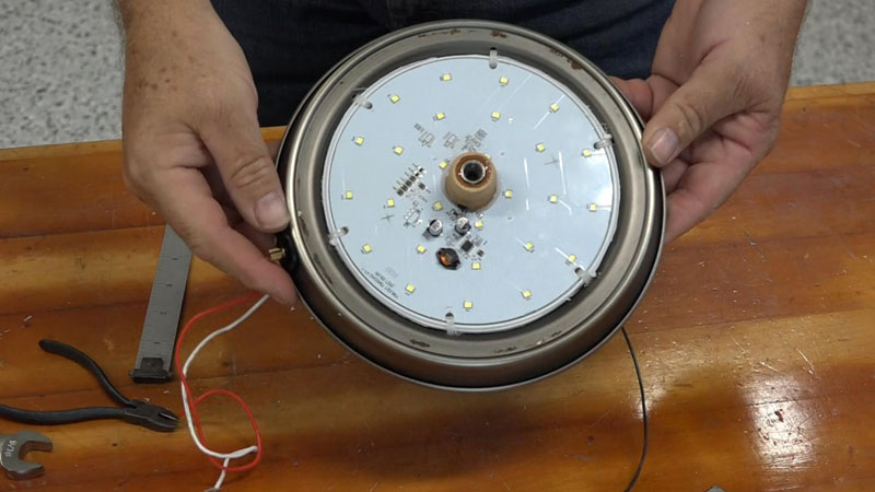 LED PCB Mounted In Fixture