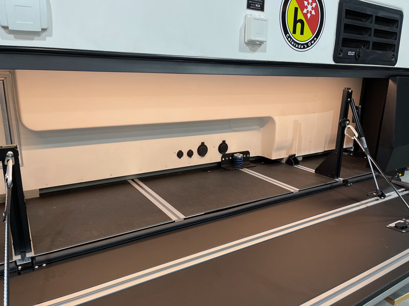 Slide In Side Storage And Tie Downs With Outlets