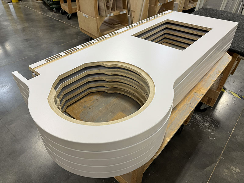 NuCamp Tech CNC Cut And Edge Banded Round Piece