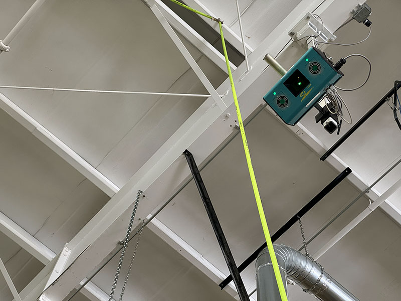 NuCamp Tech Layup Laser On Ceiling