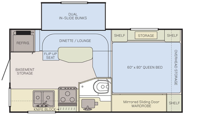 Adventurer 950B Floorplan With Bunks