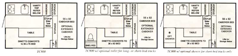 Northstar TC800 Floor Plans