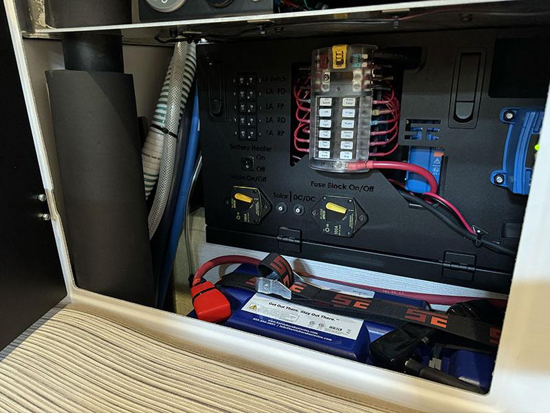 Supertramp Flagship LT Interior Kitchen Electrical Close Up