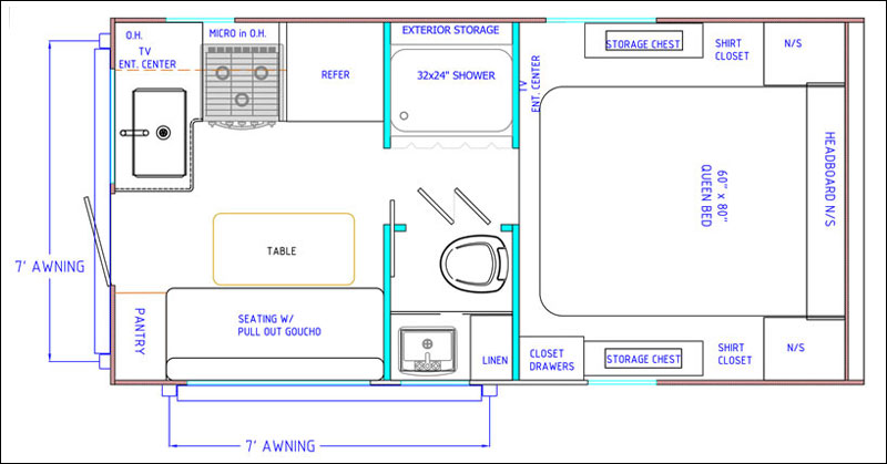 Palomino HS 3201 Floor Plan Layout
