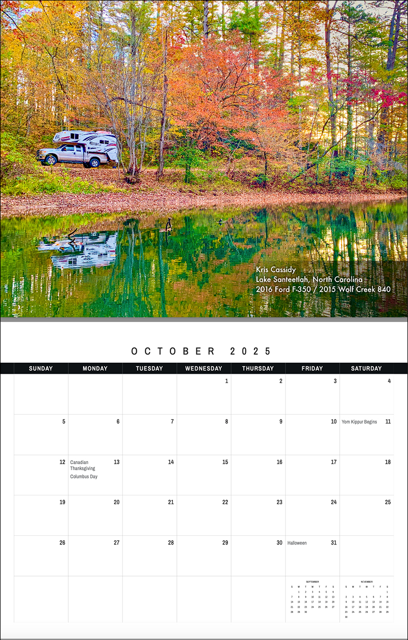 2025 Calendar 10 October Page