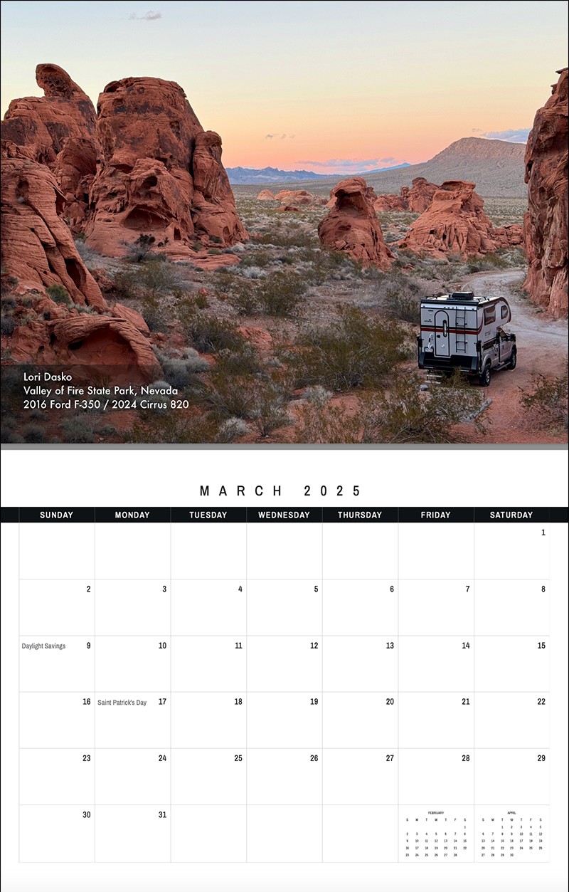 2025 Calendar 3 March Page