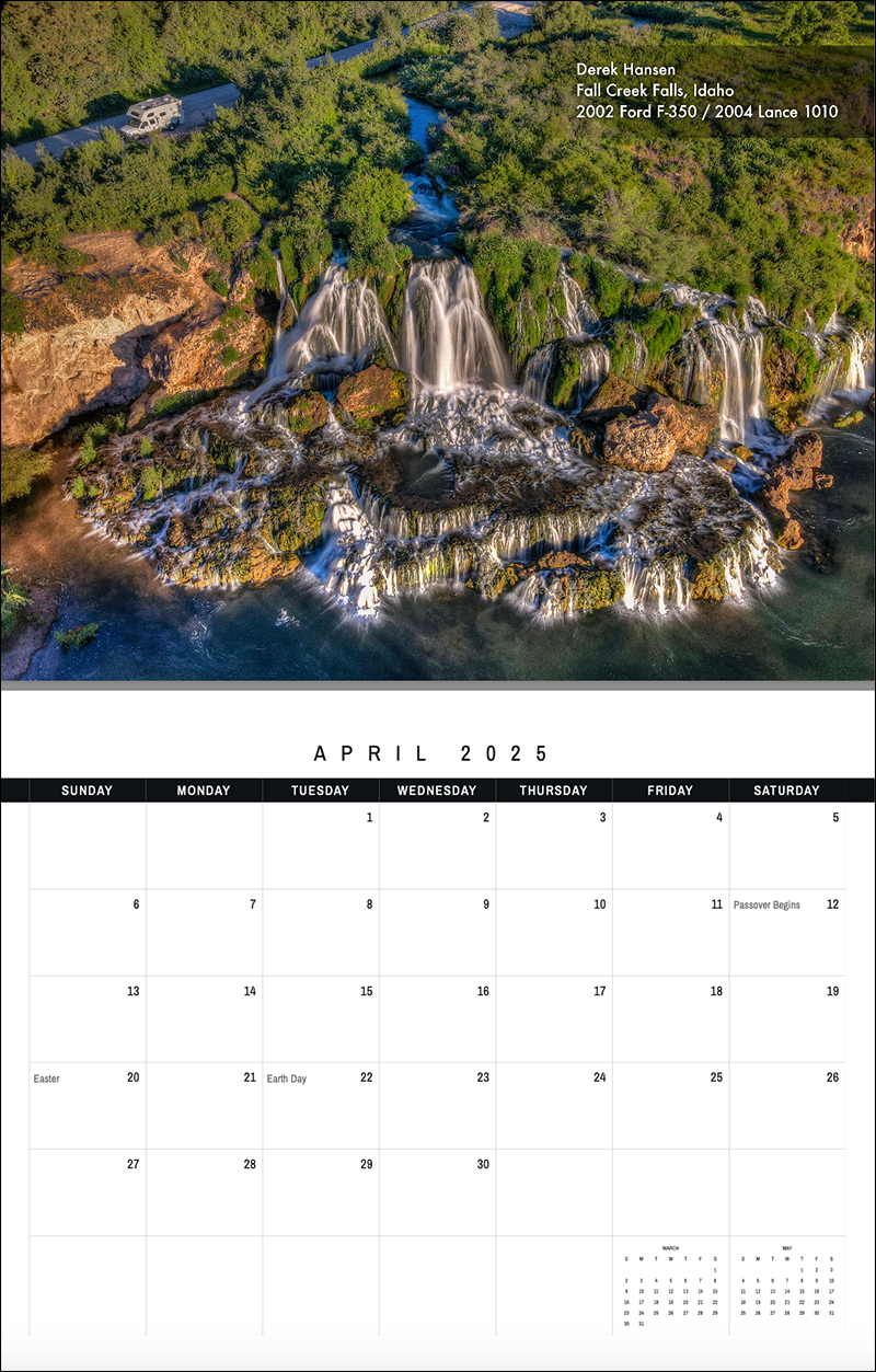 2025 Calendar 4 April Page