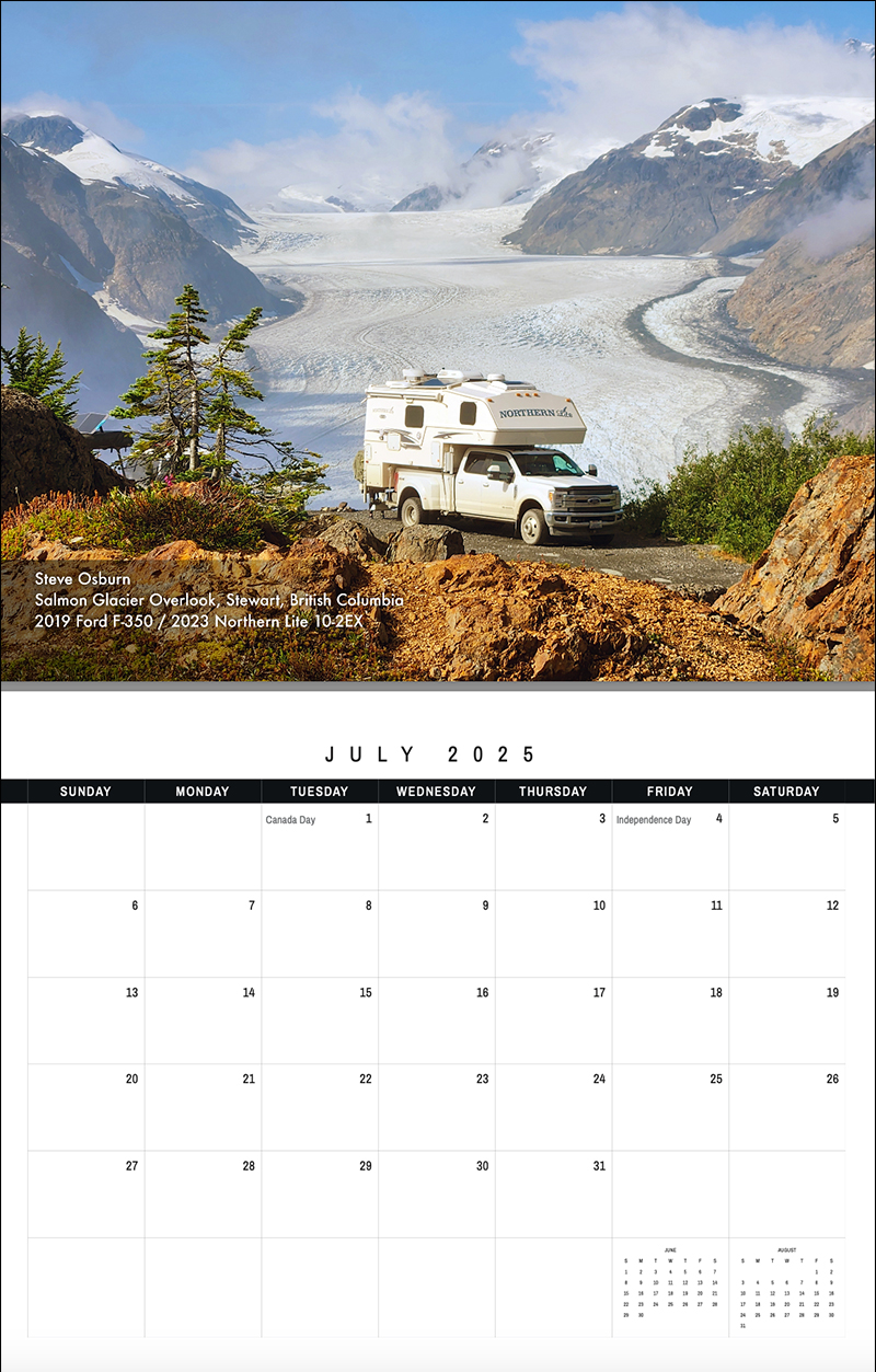 2025 Calendar 7 July Page