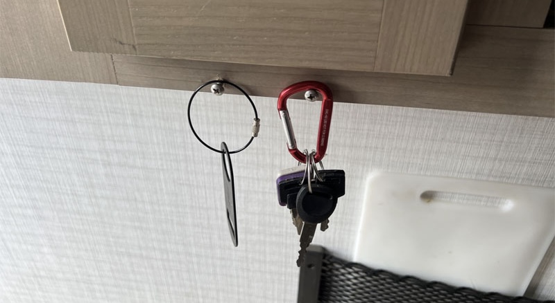 Cabinet Storage Hack keys hanging