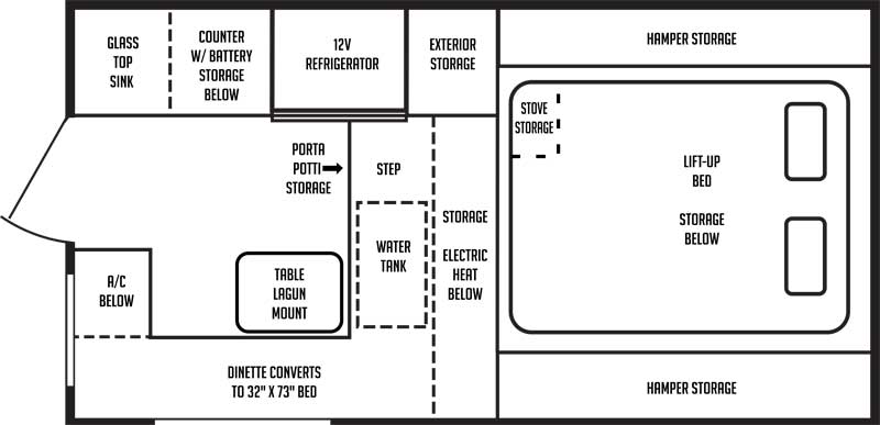 Northstar GMAX 600 Floorplan Camper