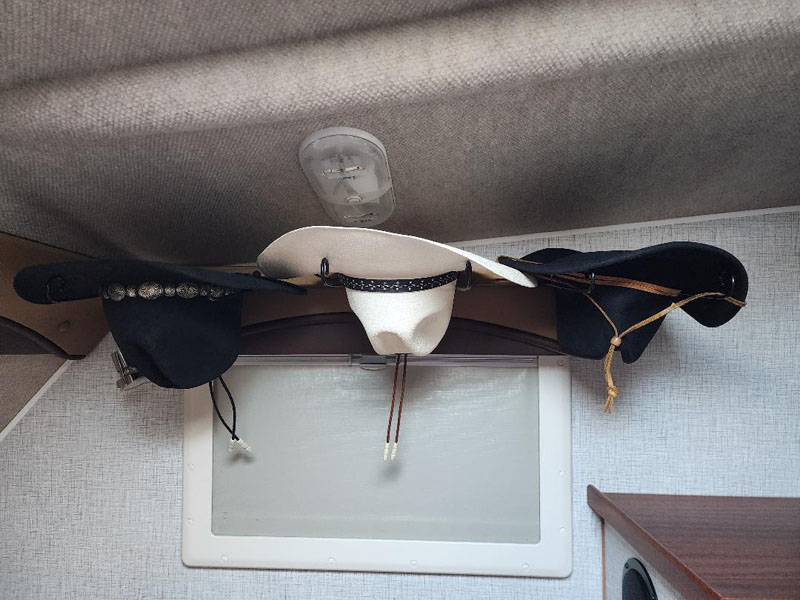 Hat Rack With Hats On It