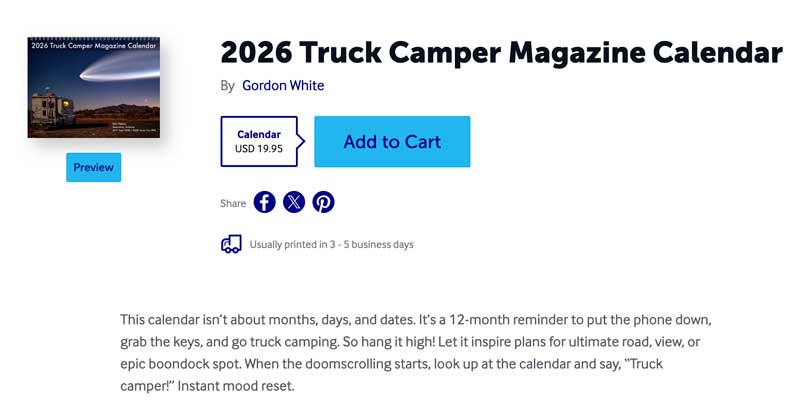Order calendar Add To Cart
