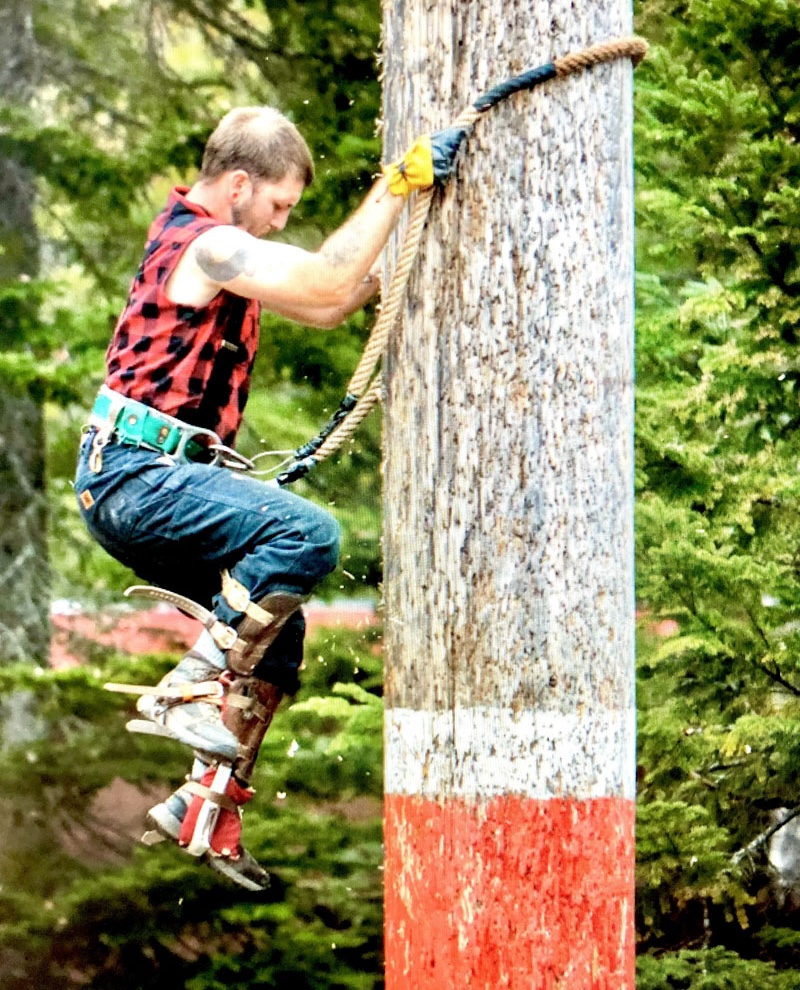 Speed Climbing Maine Lumberjack Show