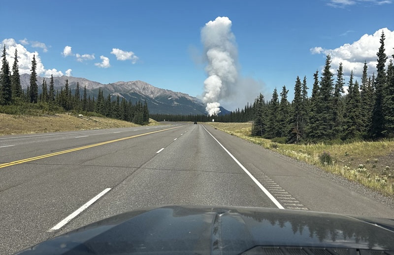 Smoke From The Fire At The Denali Park Entrance