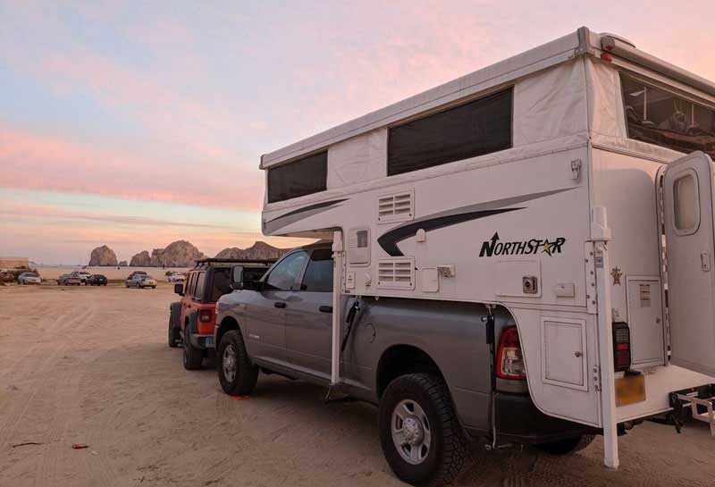 Overnight Camping Spot Medano Beach Cabo San Lucas Mexico Scott