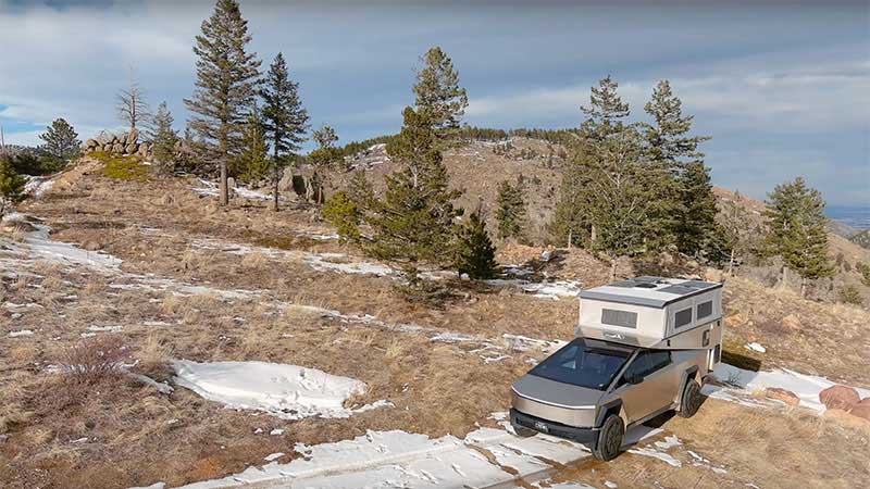 CyberPhoenix camping in the winter in Colorado