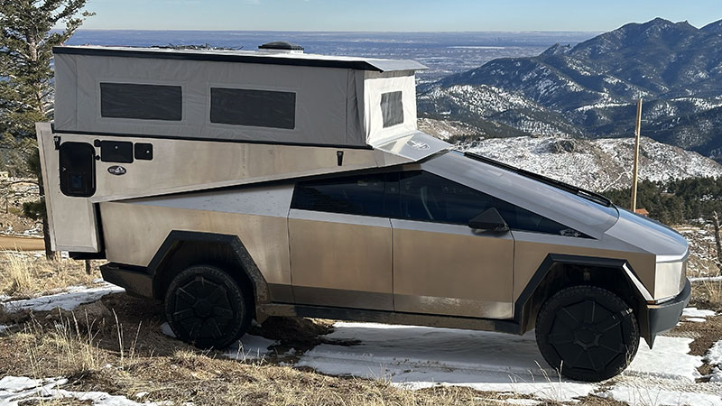 Cybertruck Camper Side View