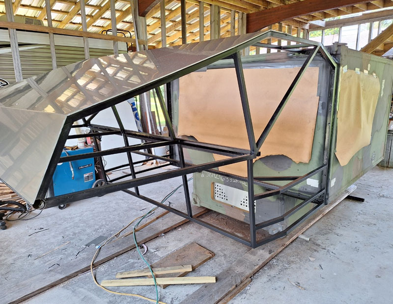S 250 Communications Shelter Framing Out Overcab