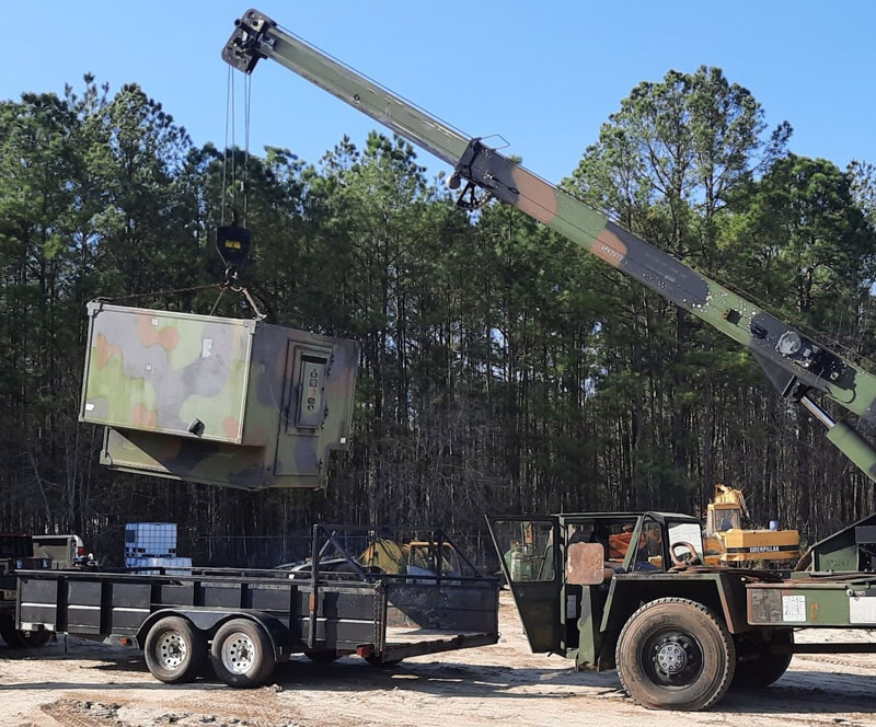 S 250 Communications Shelter Lifting It