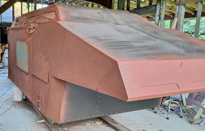 S 250 Communications Shelter Under Paint Layer