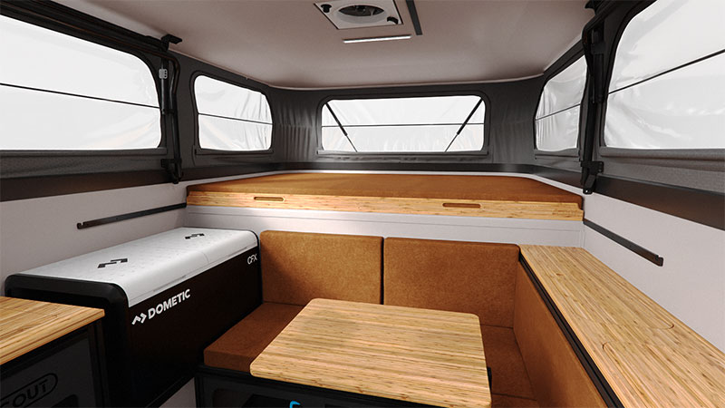 Scout Kenai Pop Up Interior To Bed