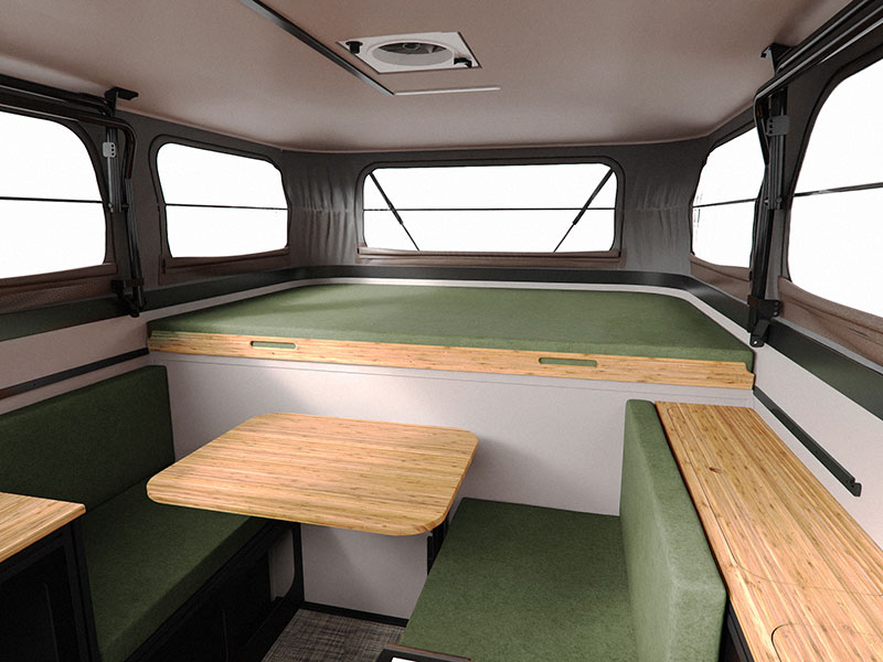 Scout Olympic Pop Up Interior To Bed
